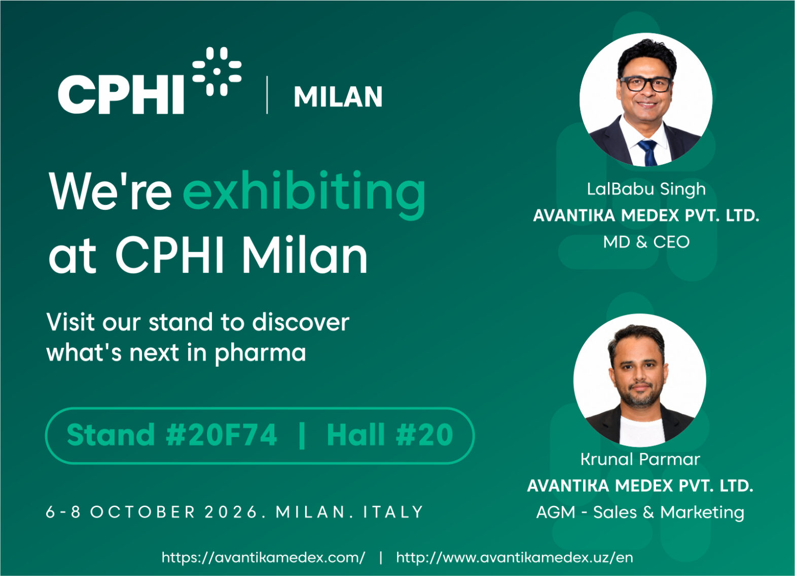 Exhibition at CPHI MILAN-2026